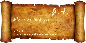 Jókay Andrea névjegykártya